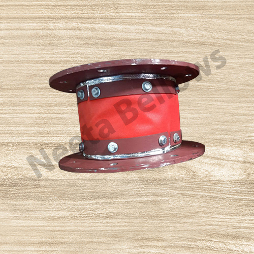 Silicon Coated High Temperature Glass Fabric Bellows With M S Metal Flanges